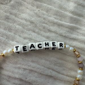 Teacher Beaded Friendship Bracelet Educator School